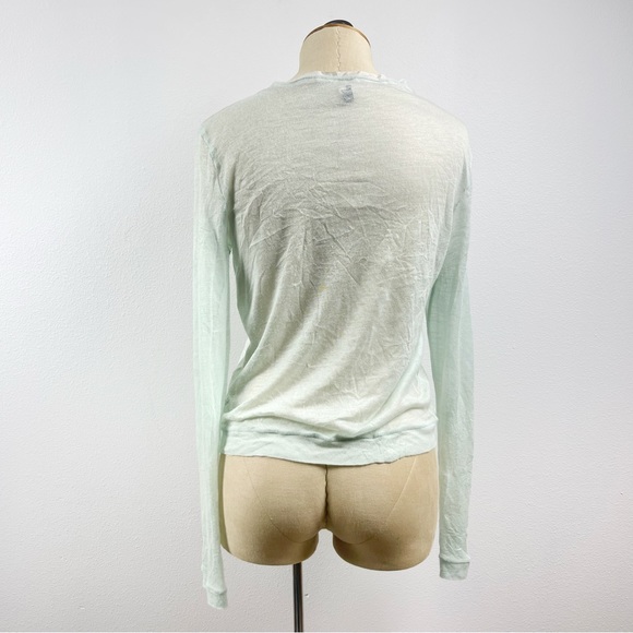 Rozae Nichols Mint Green Metallic Cardigan Sweater - Picture 6 of 9